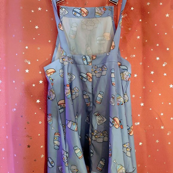ROMWE Kawaii Cartoon Print Overall Dress - Picture 5 of 13